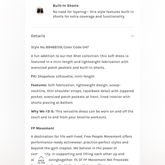 NWOT Free People Movement Hot Shot Mini Dress In Blue Indigo - Picture 5 of 11